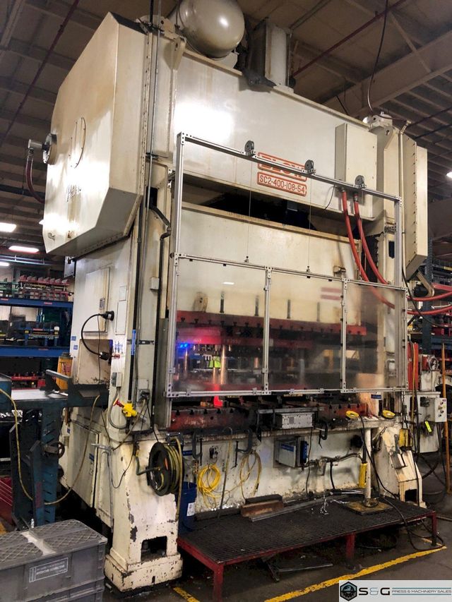400 ton Blow SC2-400-108-54 Straight Side Mechanical Metal Stamping Press, New 1997 - Rebuilt!