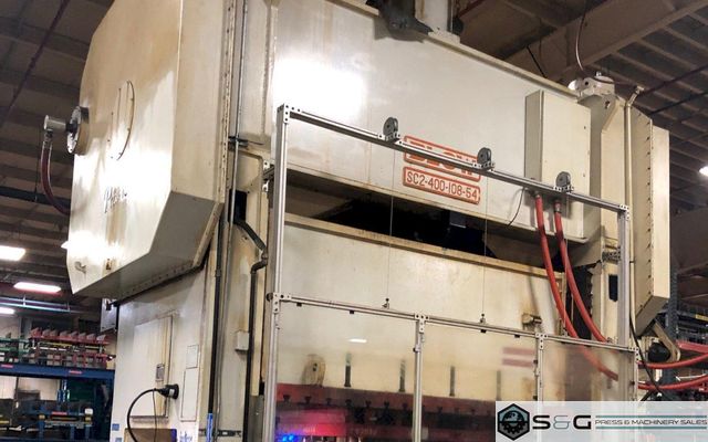 400 ton Blow SC2-400-108-54 Straight Side Mechanical Metal Stamping Press, New 1997 - Rebuilt!