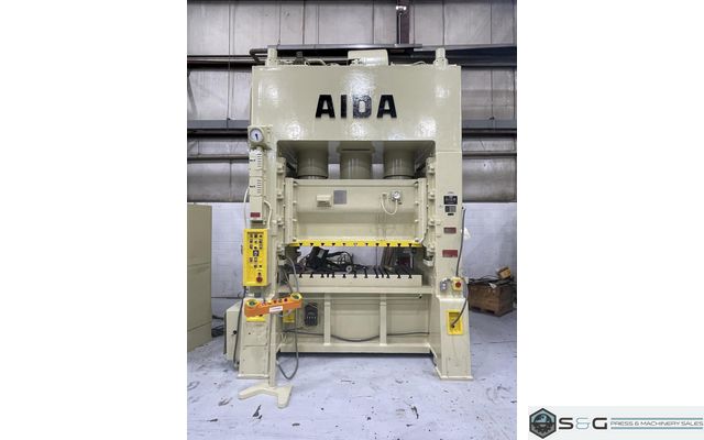 200 ton Aida PDA-20M Used Straight Side Mechanical Metal Stamping Press For Sale, Under Power!