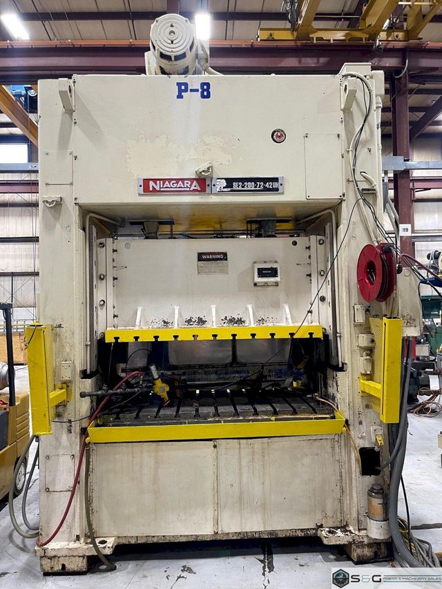200 ton Niagara SE2-200-72-42 UH, Used Niagara Mechanical Stamping Press For Sale, Refurbished