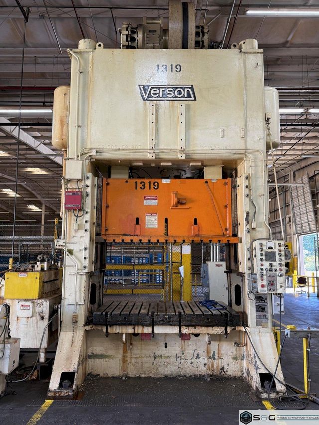 500 ton Verson S2-500-96-60T Straight Side Mechanical Stamping Press For Sale