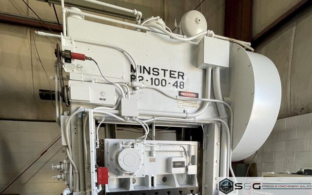100 ton Minster P2-100-48 Piece-Maker Used Mechanical Metal Stamping Press For Sale, Year 1975