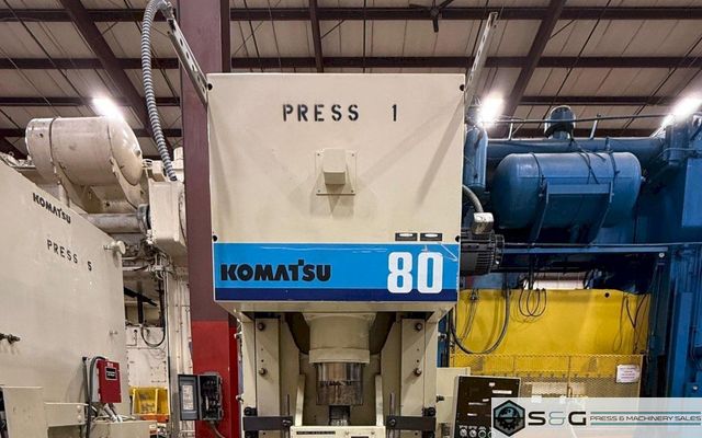 80 Ton KOMATSU OBS Used Gap Frame Press For Sale Model 80H-VS-3, Year 1995