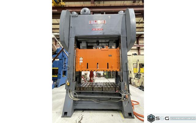 400 ton Bliss SC2-400-84-48 Used Straight Side Double Crank Mechanical Metal Stamping Press, Year 1986