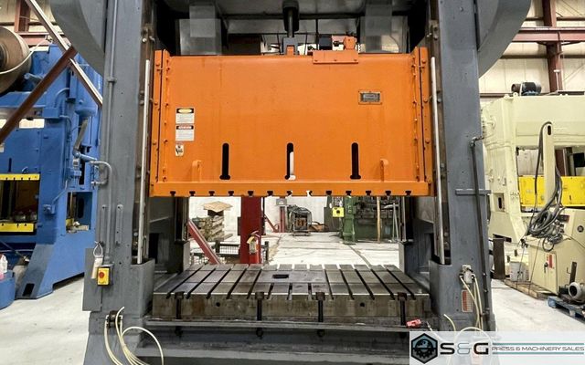 400 ton Bliss SC2-400-84-48 Used Straight Side Double Crank Mechanical Metal Stamping Press, Year 1986