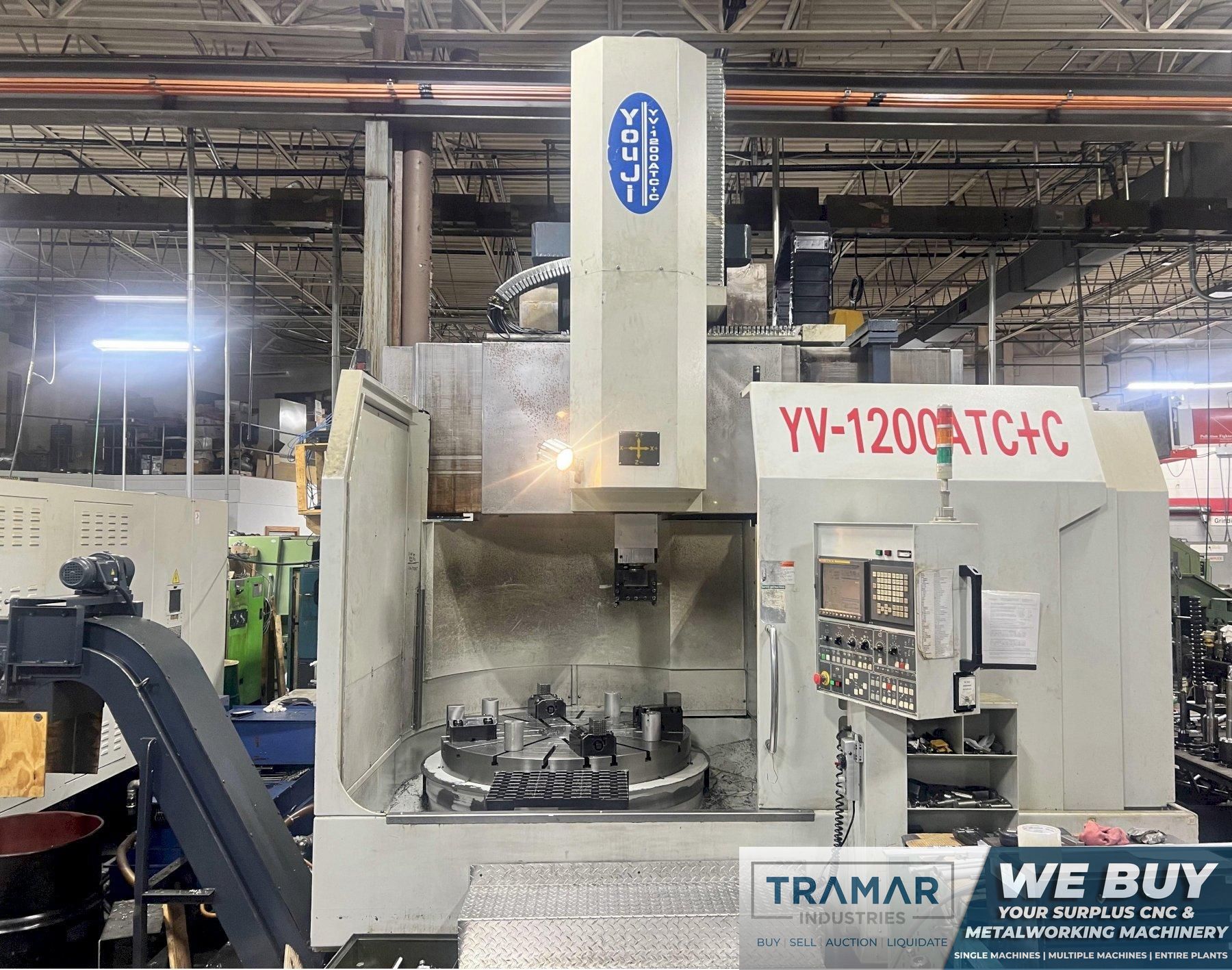 You Ji YV-1200 ATC+C CNC Vertical Lathe with Live Tooling For Sale 2006