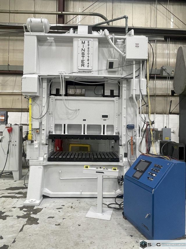 200 ton Minster E2-200-72-42 Hevi-Stamper Straight Side Mechanical Metal Stamping Press For Sale, Year  1980