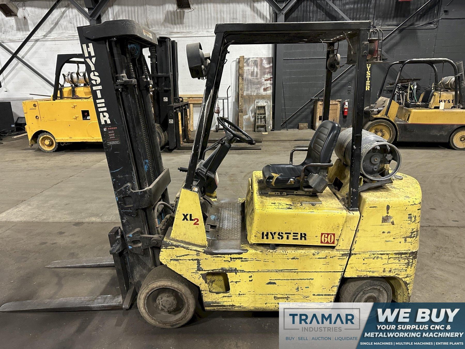 Hyster S60XL 6,000lbs Lift Truck Forklift LP Hard Tires