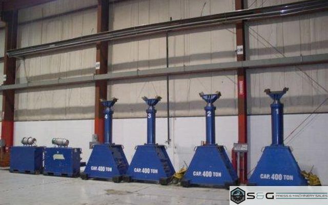 400 Ton LIFT SYSTEMS Model 44A, 4 Gantry Legs and 2 Power Units