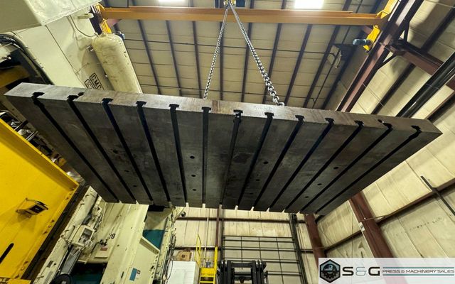 84" x 43" x 4" T-Slotted Bolster Plate