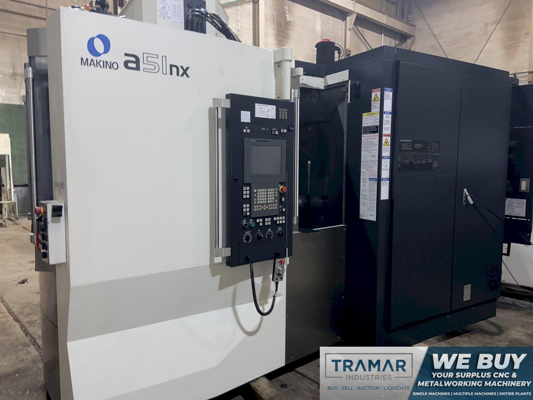Makino A51NX CNC Horizontal Machining Center, Fanuc Pro 5 Control, 15.7