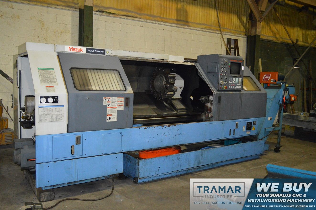 MAZAK QTN40 CNC LATHE w/Mazatrol T-Plus Control, 12
