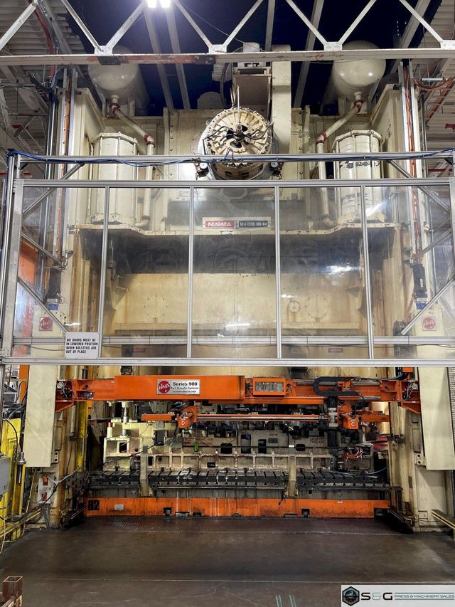 1330 ton Niagara SE4-1330-186-84 Straight Side Mechanical  Metal Stamping Transfer Press For Sale, Year 1991