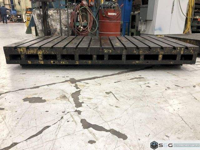 96" x 48" x 9" Thick T-Slotted Bolster Plate