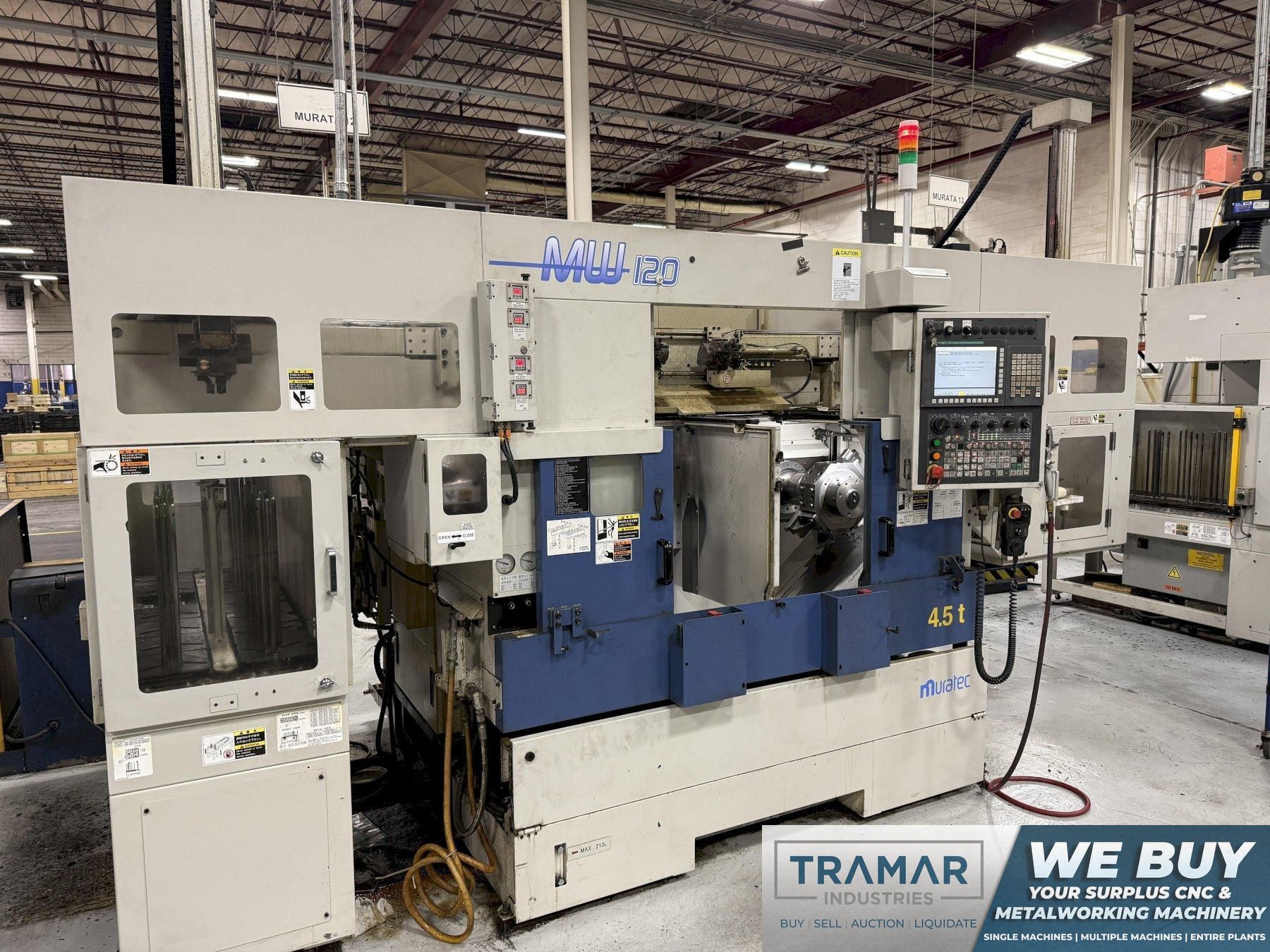 2018 Murata Muratec MW120EX Used Twin Spindle CNC Lathe For Sale