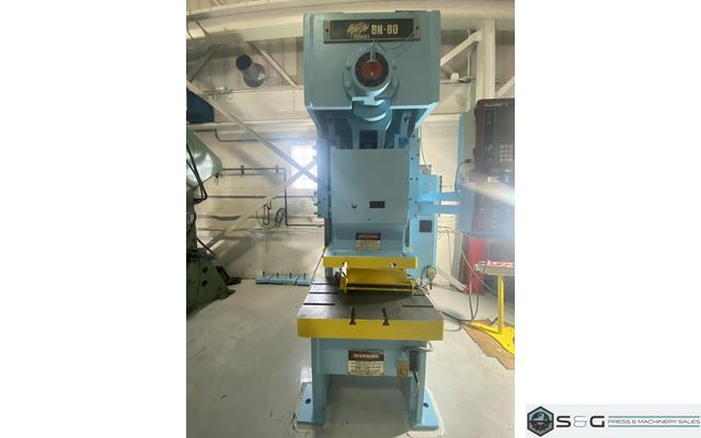 80 ton Niagara Single Crank Gap Mechanical Metal Stamping Press For Sale, Model #BN-80 Bison, Year 1990, Rebuilt 2023