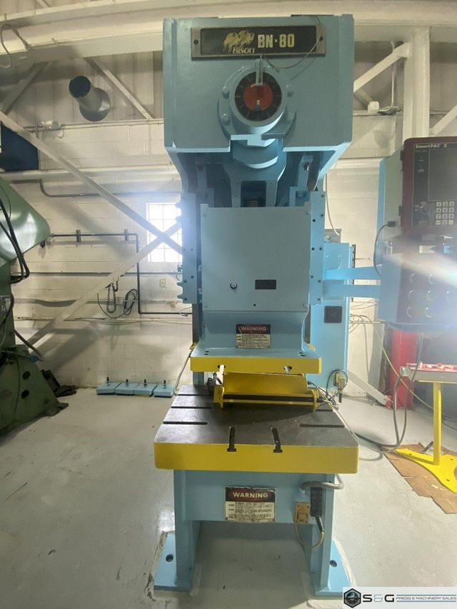 80 ton Niagara Single Crank Gap Mechanical Metal Stamping Press For Sale, Model #BN-80 Bison, Year 1990, Rebuilt 2023