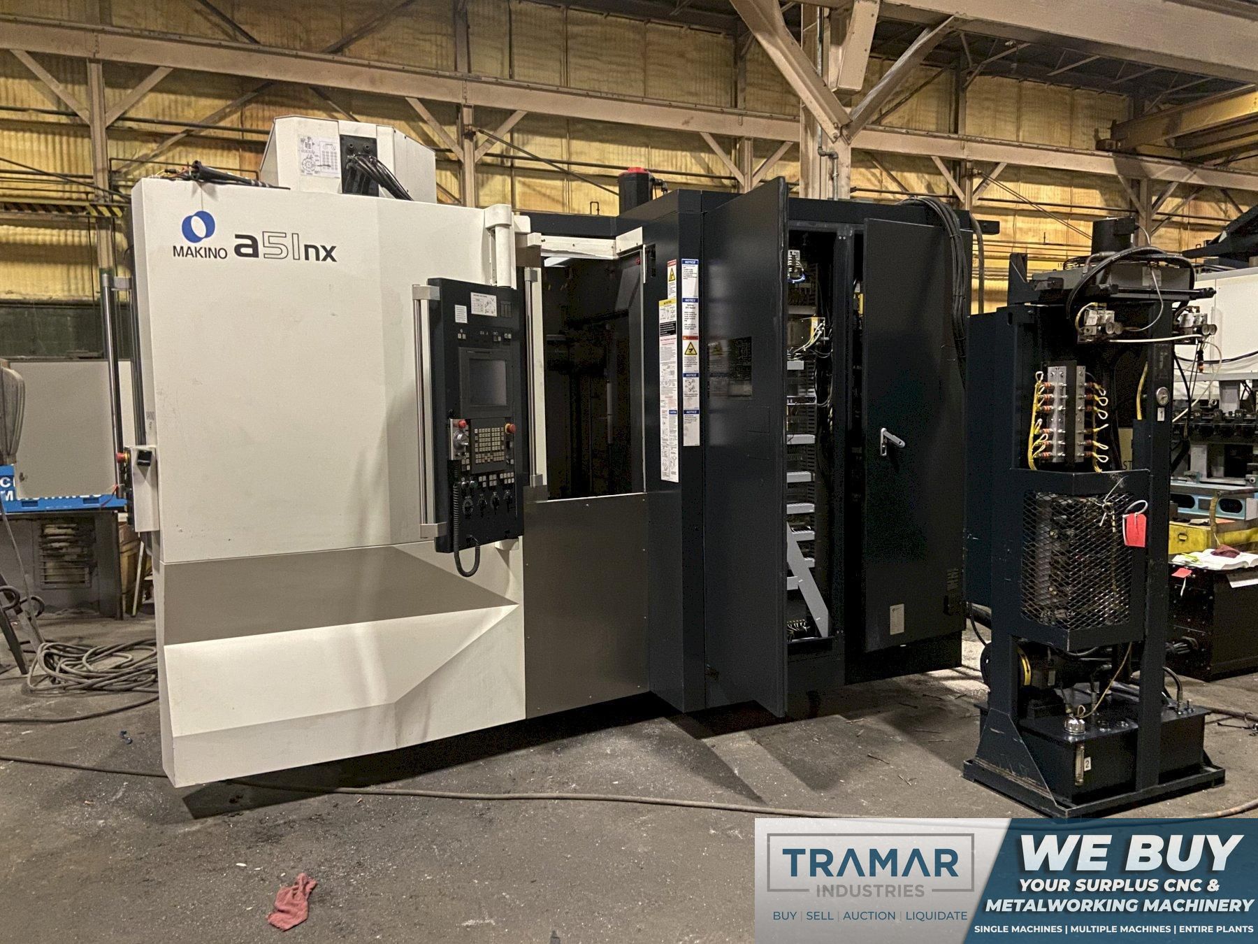 Makino A51NX CNC Horizontal Machining Center, Fanuc Pro 5 Control, 15.7