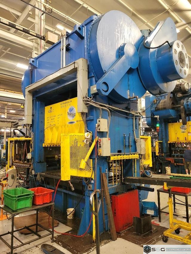 400 ton Niagara BP2-400-84-48 Used Straight Side Mechanical Metal Stamping Press, Year 1980