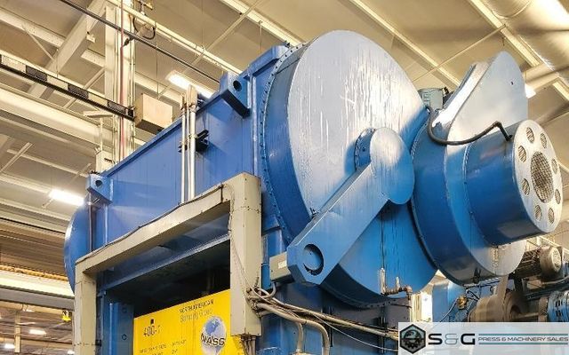 400 ton Niagara BP2-400-84-48 Used Straight Side Mechanical Metal Stamping Press, Year 1980