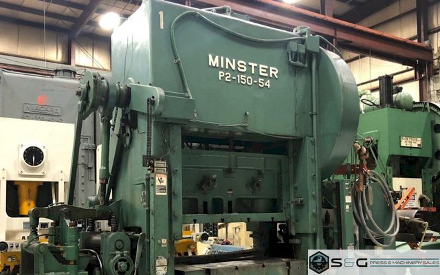150 Ton MINSTER P2-150-54 "Piece-Maker" Straight Side Metal Stamping Press