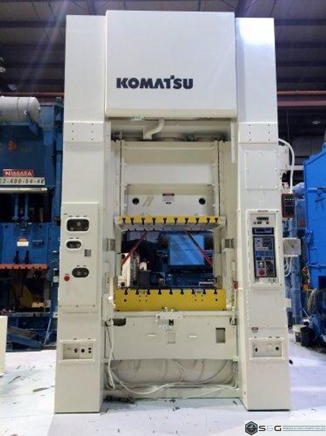 300 Ton Komatsu E2M-300 Mechanical Straight Side Metal Stamping Press For Sale, Under Power!