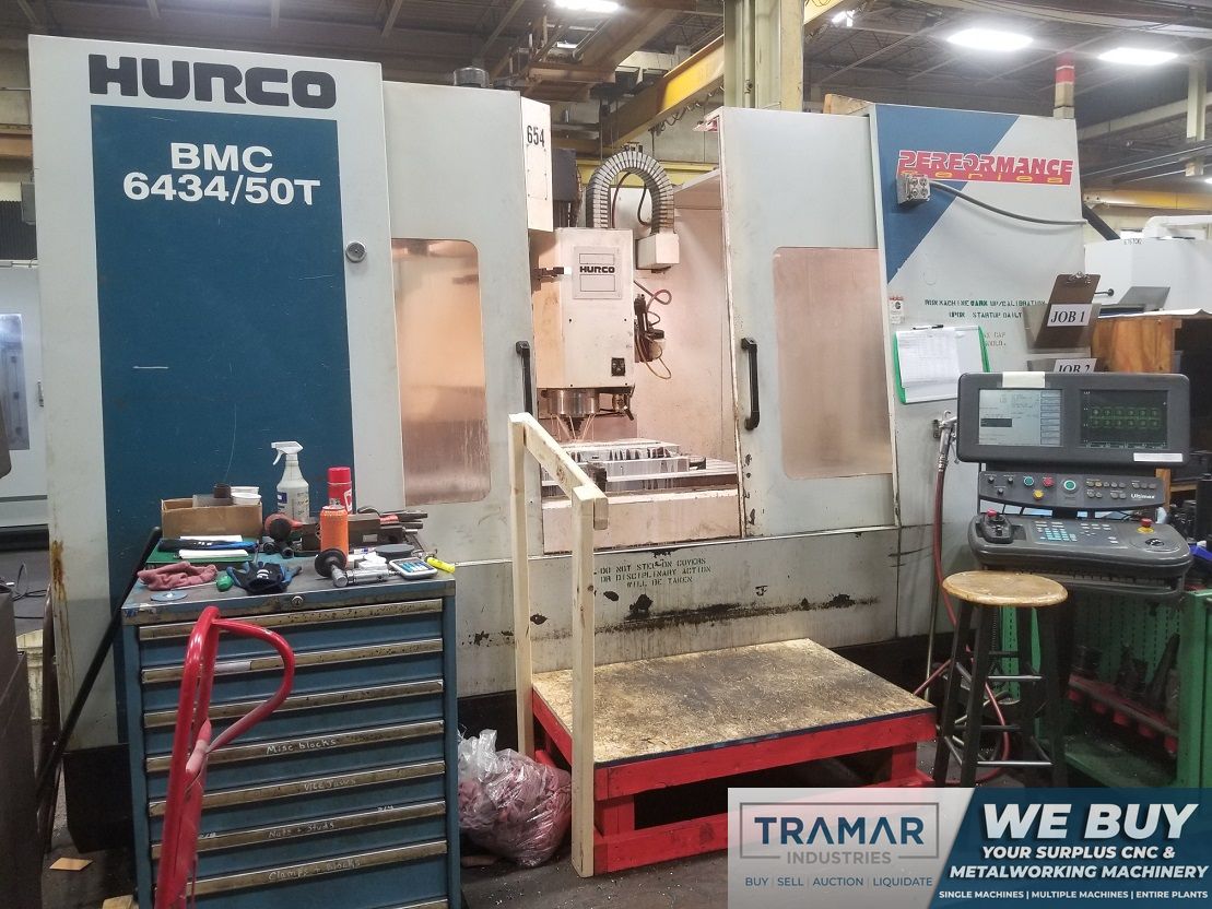 Hurco BMC-6434/50 CNC Vertical Machining Center with 50 Taper 8k RPM Spindle