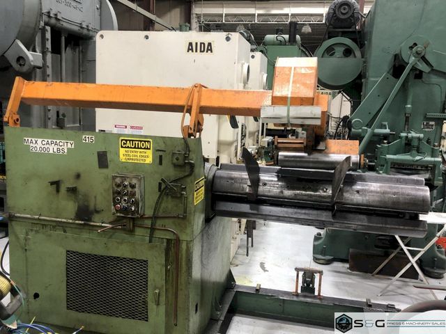 20,000 lbs. Rowe Motorized Coil Reel For Sale Model# 20060DSV Coil Un-coiler