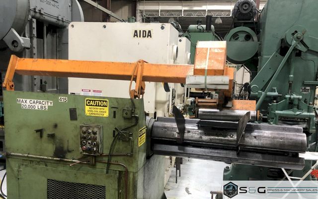 20,000 lbs. Rowe Motorized Coil Reel For Sale Model# 20060DSV Coil Un-coiler