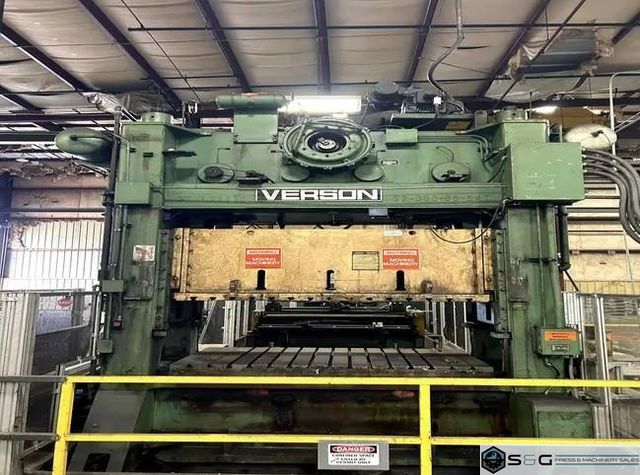 1990 - 300 ton Capacity VERSON S2-300-96-54t Straight Side Mechanical Press For Sale