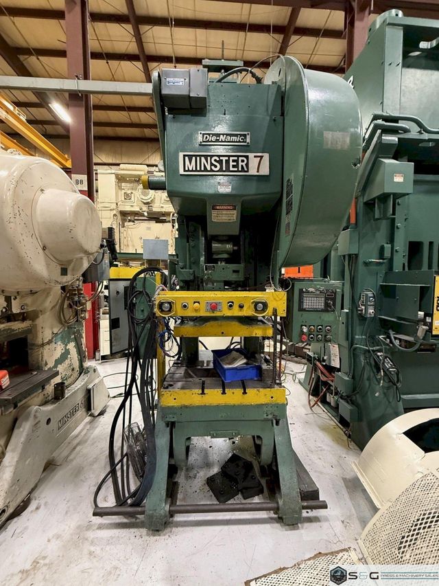 75 ton Minster #7D-SS Die-Namic Mechanical Metal Stamping OBI Single Crank Press For Sale, Year 1983