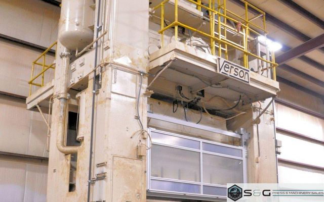 800 TON VERSON SE2-800-108-60T STRAIGHT SIDE MECHANICAL METAL STAMPING PRESS FOR SALE, PREVIOUSLY RECONDITIONED WITH UPDATED CIECO CONTROLS