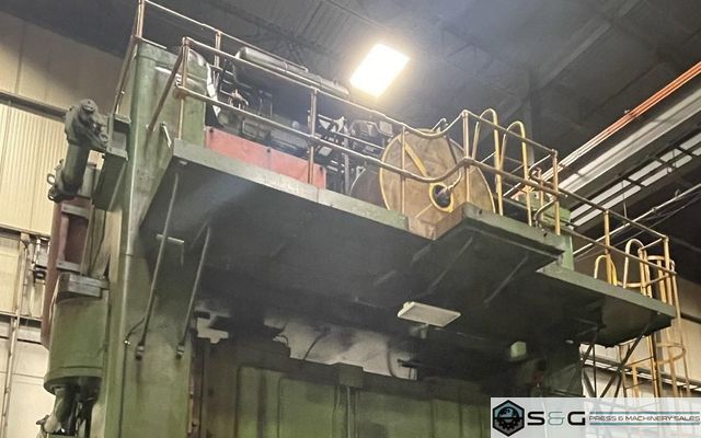 1400 ton Verson S2-1400-168-54T Straight Side Double Crank Mechanical Press, New 1980