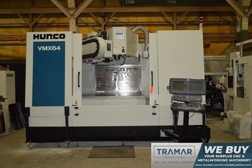 HURCO VMX64 CNC VERTICAL MACHINING CENTER w/Ultimax 4, 10K Spindle, 40 Position Side-Mounted ATC, 64