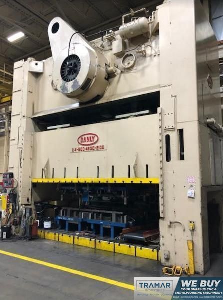 Danly Model S4-4500-2100 600 Ton Straight-Side, Double-Crank Stamping Press