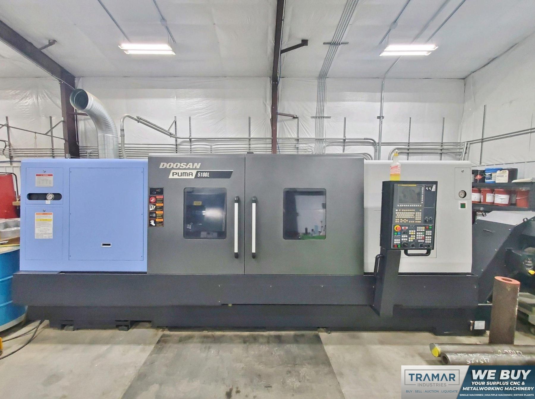 2018 Doosan Puma 5100LC Used CNC Lathe For Sale, Like New