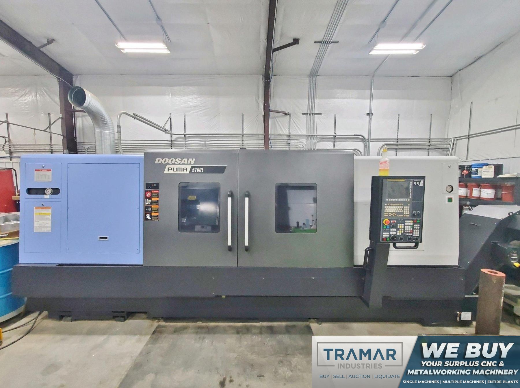 2018 Doosan Puma 5100LC Used CNC Lathe For Sale, Like New