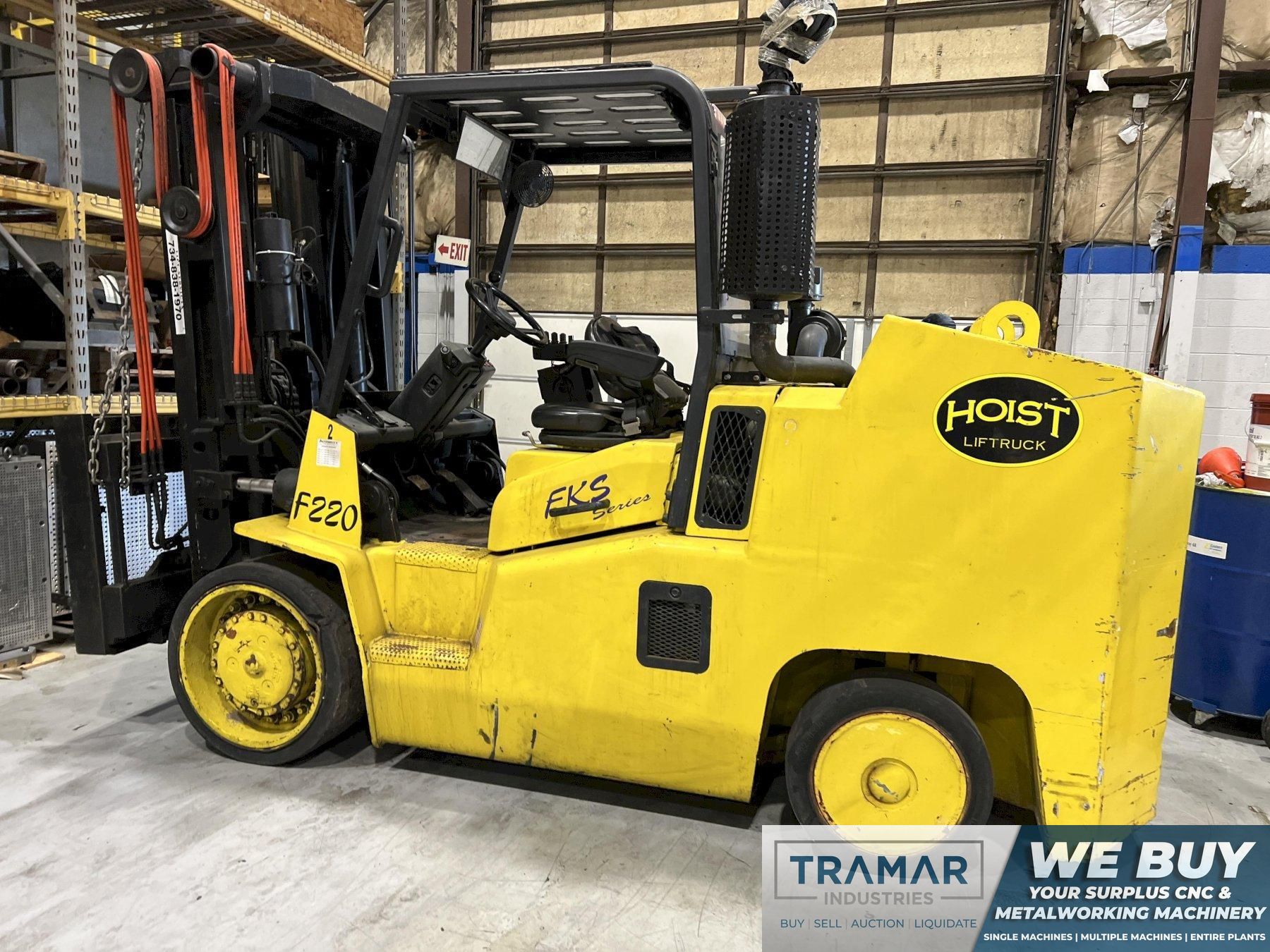 Hoist F220 22,000lbs Cushion Tire Forklift Diesel Fuel 72