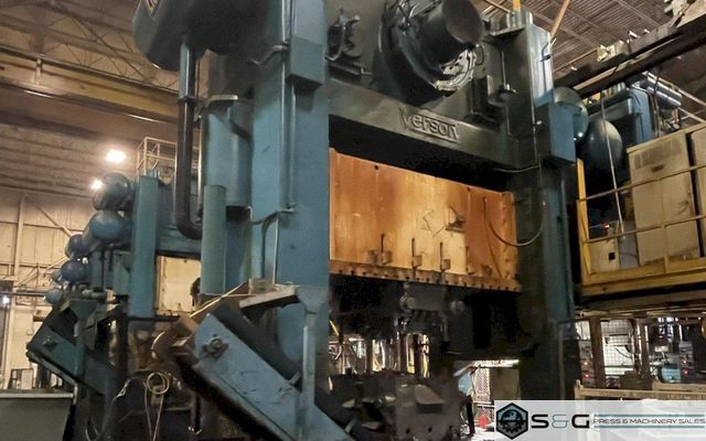 1000 ton Verson S4-1000-120-72t Used Straight Side Mechanical Metal Stamping Press For Sale, (3) available