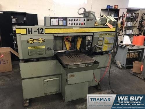 HYD-MECH MODEL H12A HORIZONTAL BAND SAW w/PLC100 Control, 12