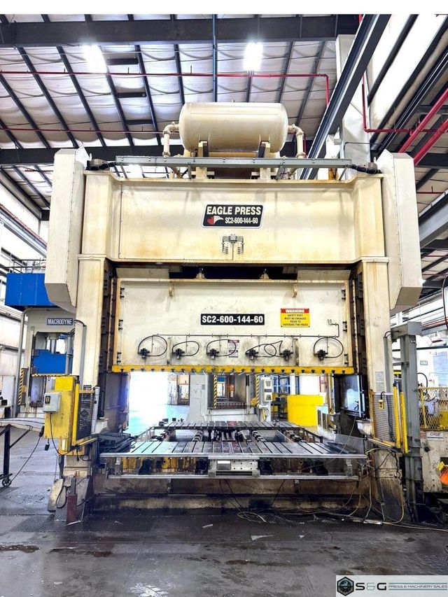 600 ton Eagle SC2-600-144-60 Straight Side Mechanical Stamping Press For Sale, Year 2014