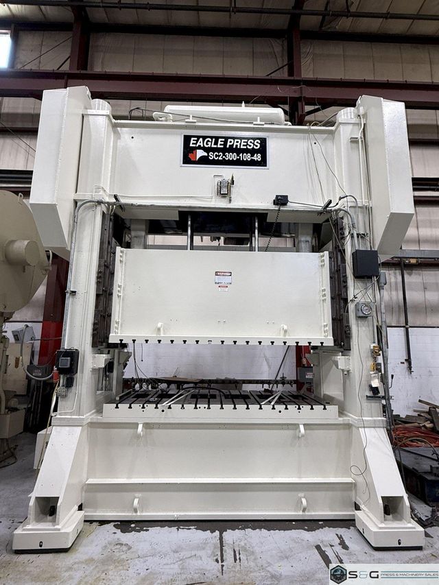 300 ton Eagle SC2-300-108-48 Used Straight Side Stamping Press For Sale, Recondition in Process, Year 1995