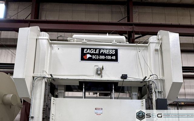 300 ton Eagle SC2-300-108-48 Used Straight Side Stamping Press For Sale, Recondition in Process, Year 1995