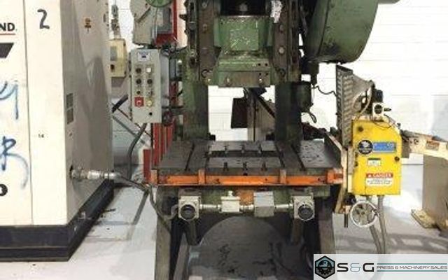 80 Ton SB Johnson, 80-FW-AC,  Used Mechanical Metal Stamping OBI / Gap Frame Press For Sale