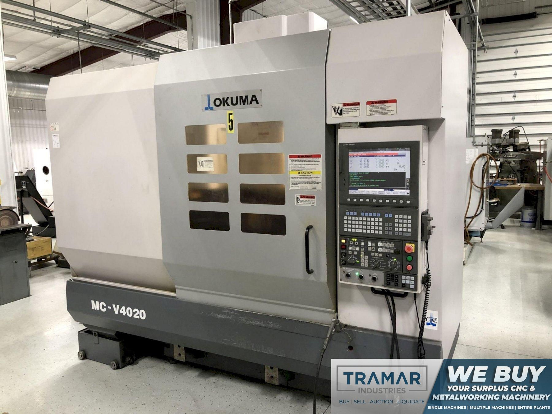 Okuma MC-V4020 CNC Vertical Machining Center Used For Sale 2007