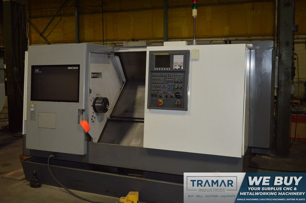 Hwacheon Cutex 240 SMC (4) Axis CNC Lathe with Fanuc OiTC, Subspindle, C axis, Live Tooling, 2006