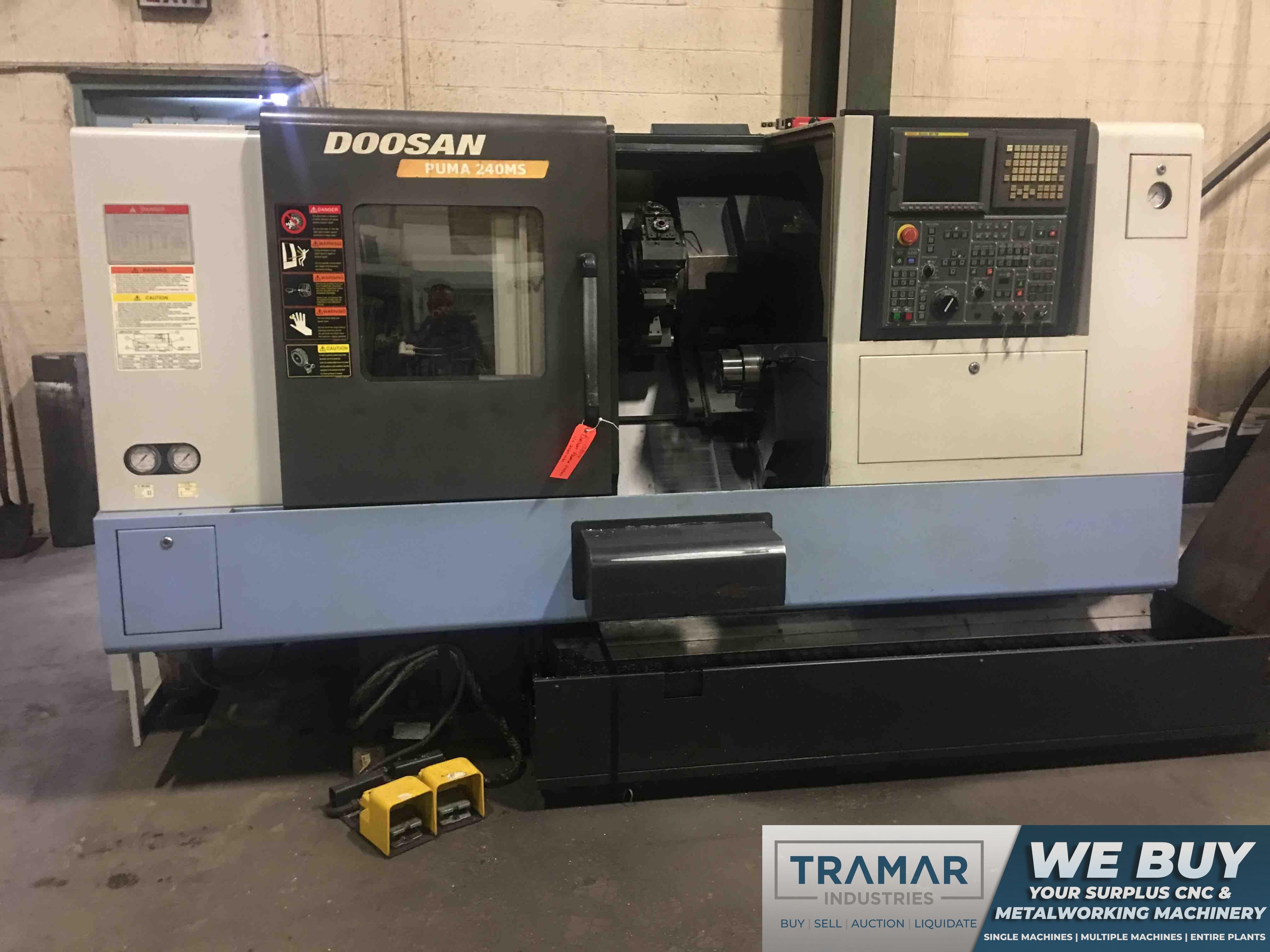Doosan 240MSB CNC Lathe, Fanuc 18iMB, 8