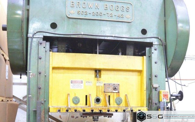 200 ton Brown Boggs Straight Side Mechanical Press