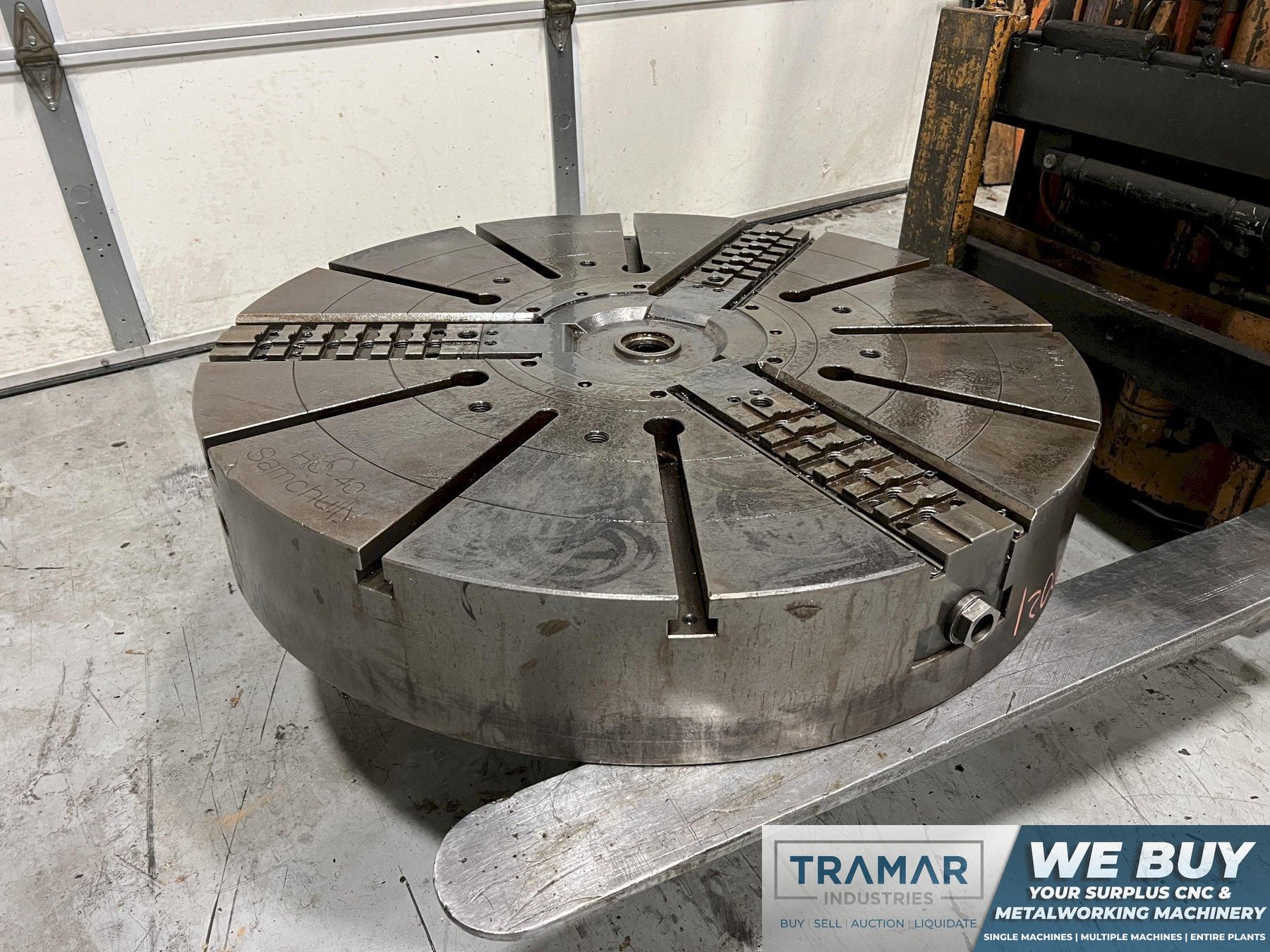 Samchully HC40 3-Jaw VTL Closed Nose Hydraulic Power Chuck 520mm Plain Back