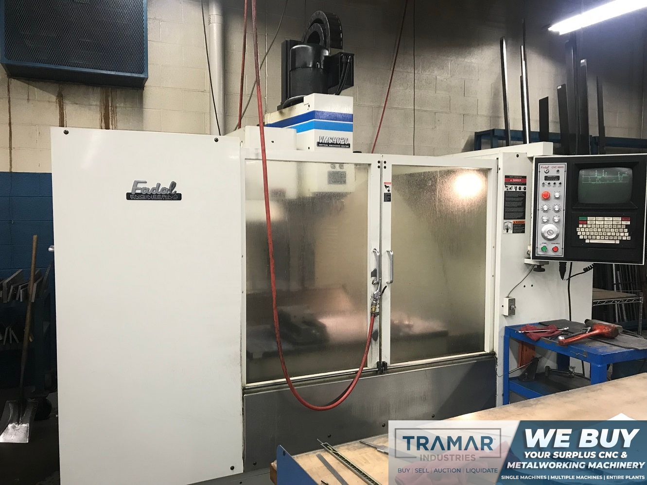 FADAL VMC4020HT CNC VERTICAL MACHINING CENTER WITH vh65 4TH ROTARY TABLE